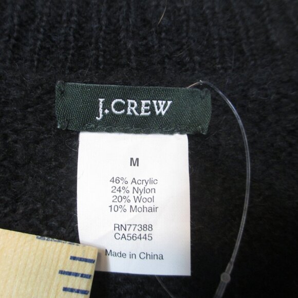New J Crew Black Gold Stripe Crewneck Sweater Sequin Wool Mohair Blend Sweater M - Picture 6 of 9